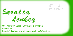 sarolta lenkey business card